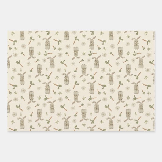 Spring Bunny Inpakpapier Vel (Voorkant 3)