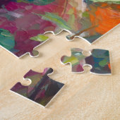 Spring Bunny Kleurrijke Moderne Abstracte Kunst Legpuzzel (Zijkant)