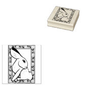 Spring Bunny Konijn Pasen Ostara Rubberstempel (Gestempeld)