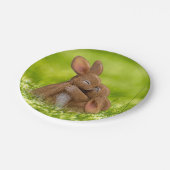 Spring Bunny Lovers Papieren Bordje (Gekanteld)