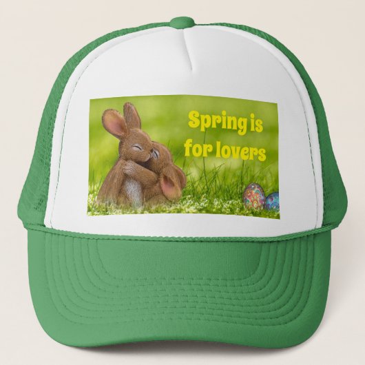 Spring Bunny Lovers Trucker Pet (Voorkant)
