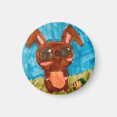 Spring Bunny Magnet - Brown Magneet (Voorkant)