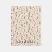 Spring Bunny Personalized Fleece Deken (Voorkant)