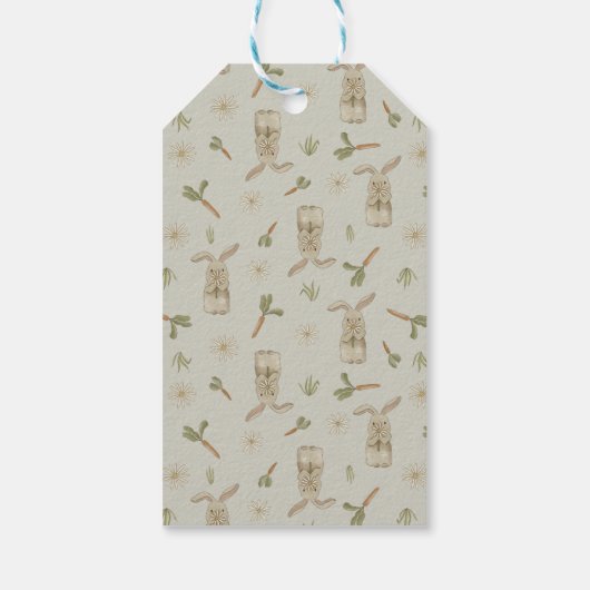 Spring Bunny Personalized Gift Labels Cadeaulabel (Achterkant)