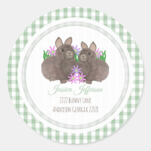 Spring Bunny Ronde Sticker