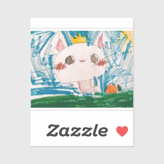 Spring Bunny Sticker - White (Vel)