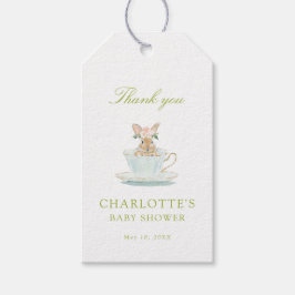 Spring Bunny Tea Party Baby Shower Cadeaulabel
