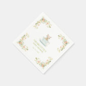 Spring Bunny Tea Party Baby Shower Servet (Hoek)