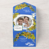 Spring Buttercup Bloemen All In One Uitnodiging (Buitenkant)