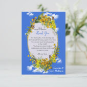 Spring Buttercup Bloemen Dank u RSVP Kaartje (Staand voorkant)