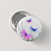 Spring Butterflies Button (Voorkant /achterkant)