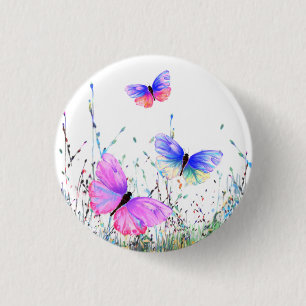 Spring Butterflies Button