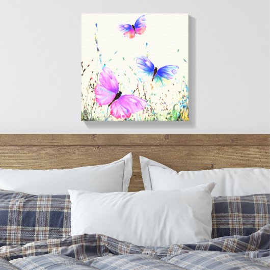 Spring Butterflies Canvas (Insitu (Slaapkamer))