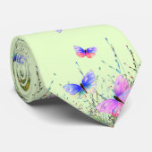 Spring Butterflies Neck Tie Stropdas (Opgerold)