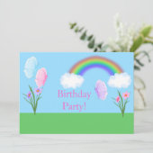 SPRING BUTTERFLIES PARTIJINVITATIE KAART (Staand voorkant)