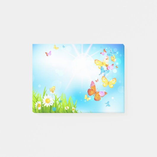 Spring Butterflies Post-it® Notes (Voorkant)