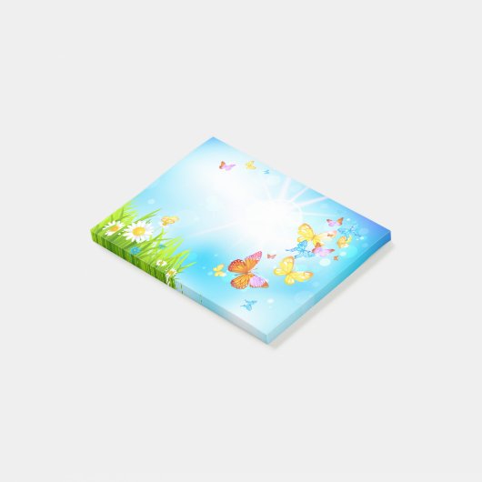 Spring Butterflies Post-it® Notes (Schuin)
