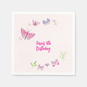 Spring Butterfly Verjaardag servetten