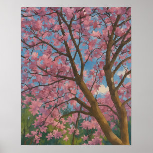 Spring Canopy – Bloesemboom & Blauwe Hemel Schilde Poster