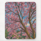 Spring Canopy – Blossom Tree & Blue Sky Painting Muismat (Voorkant)