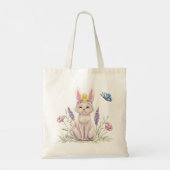 Spring cat bag tote bag (Achterkant)