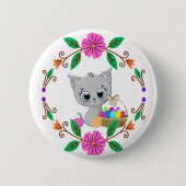 Spring Cat Button (Voorkant)