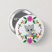 Spring Cat Button (Voorkant /achterkant)