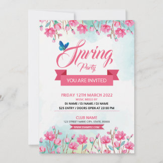 Spring Celebration Party Flyer Kaart