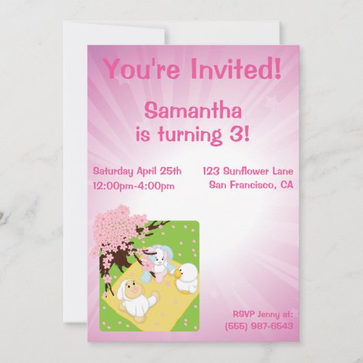 Spring Celebration Picnic Kaart (Voorkant)