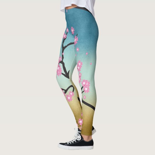 Spring Cheerful Cherry Blossom Leggings (Links)