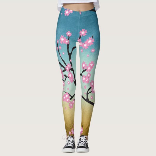 Spring Cheerful Cherry Blossom Leggings (Voorkant)