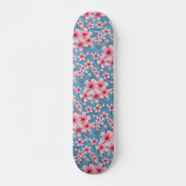 Spring Cherry Blosheiblauw Skateboard