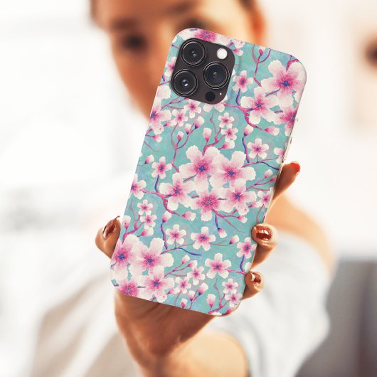 Spring Cherry Blossinggreen Case-Mate iPhone Case