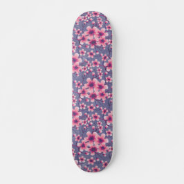 Spring Cherry Blossom deep lila Skateboard