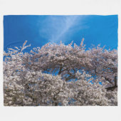 Spring Cherry Blossom Fleece Deken (Voorkant (Horizontaal))