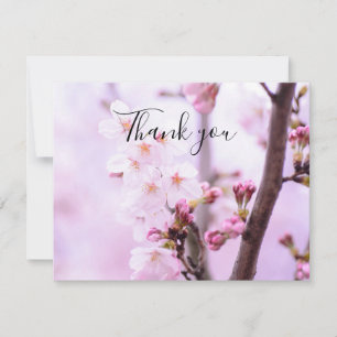 Spring Cherry Blossom Floral Sakura Dank u Bedankkaart