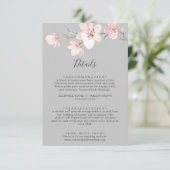 Spring Cherry Blossom Grey Détails Carte de boîtie (Debout devant)