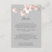 Spring Cherry Blossom Grey — Kaart met details (Voorkant)