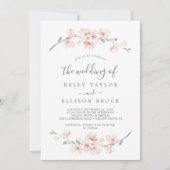 Spring Cherry Blossom het huwelijk van Kaart (Voorkant)