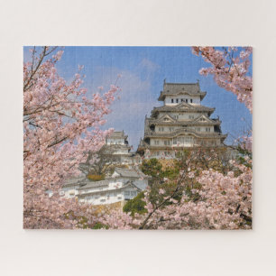 Spring Cherry Blossom op Himeji Castle in Japan Legpuzzel