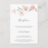Spring Cherry Blossom Reception Tussenvoegsel Kaar Informatiekaartje (Voorkant)