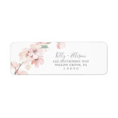 Spring Cherry Blossom Return Address Label (Voorkant)
