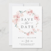 Spring Cherry Blossom Save the Date Kaart (Voorkant)