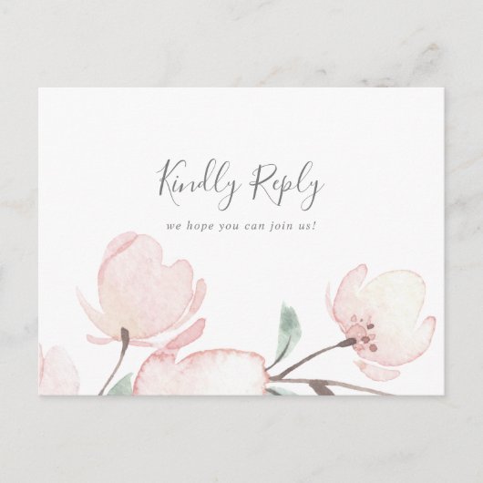 Spring Cherry Blossom Song Request RSVP Briefkaart (Voorkant)