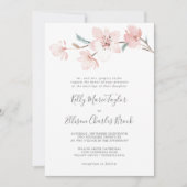 Spring Cherry Blossom Traditional Wedding Kaart (Voorkant)