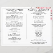 Spring Cherry Blossom Wedding Ceremony Programme (Achterkant)