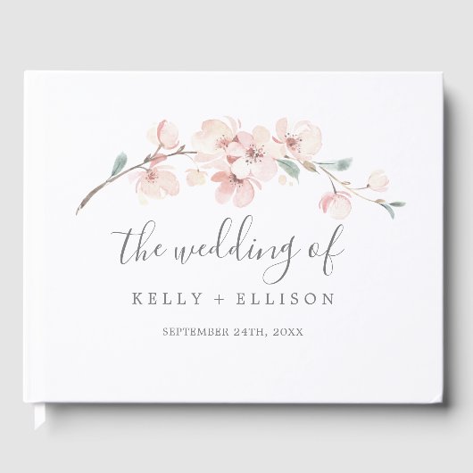 Spring Cherry Blossom Wedding Gastenboek (Voorkant)