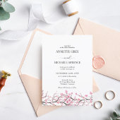 Spring Cherry Blossom Wedding Invitation Kaart