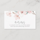Spring Cherry Blossom Wedding Website RSVP Informatiekaartje (Voorkant)