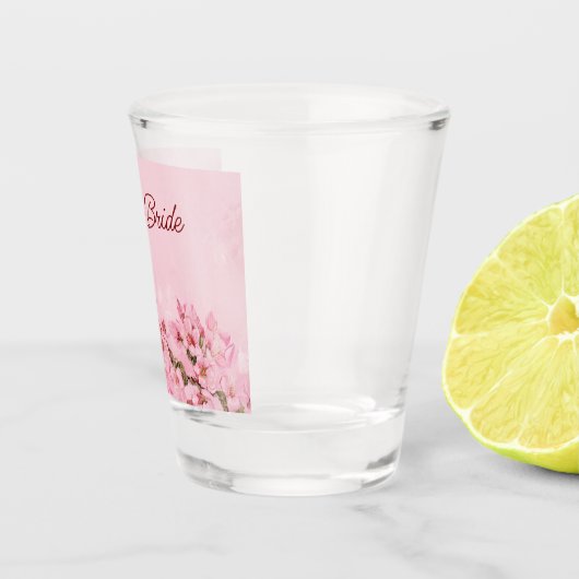 Spring Cherry Blossoms Bruidsmeisje Shot Glas (Rechts)